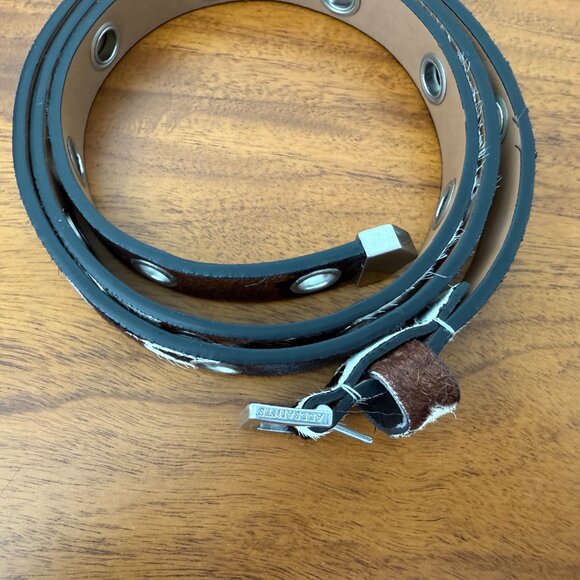 ALL SAINTS Kristin Animal-print Belt In White - Picture 2 of 3